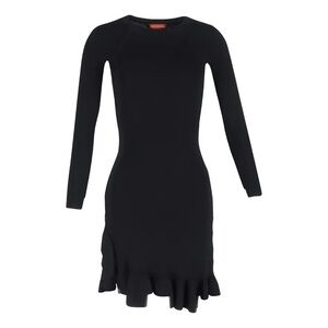 ALTUZARRA Mikey Knit Long Sleeve Ruffle Midi Dress Size L